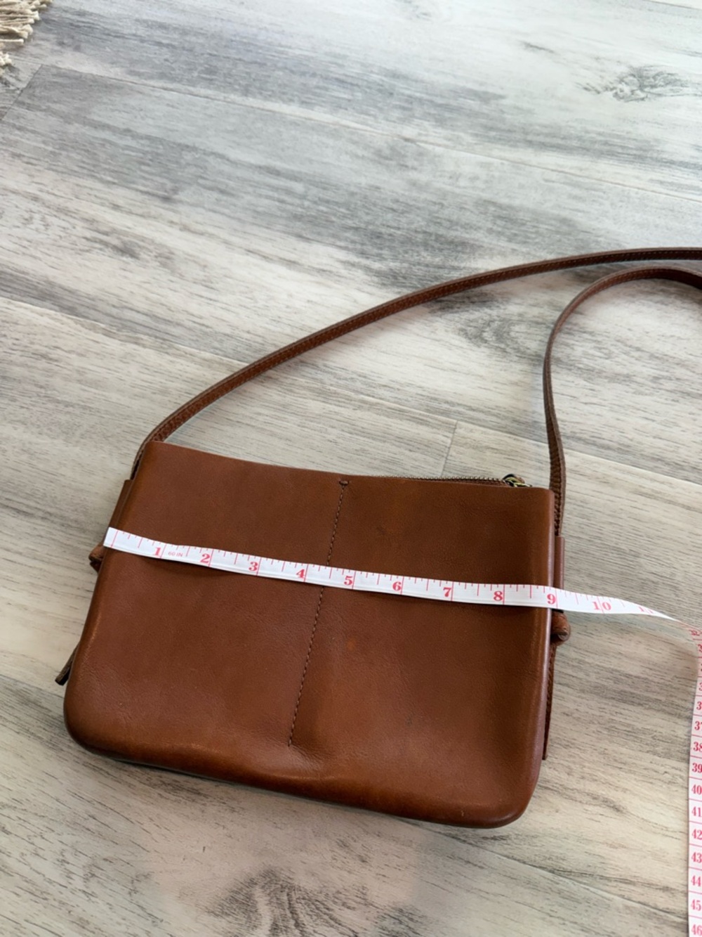 Madewell Classic Brown Leather Crossbody Bag